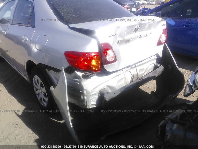 2T1BU4EE6AC498656 - 2010 TOYOTA COROLLA S/LE/XLE SILVER photo 6