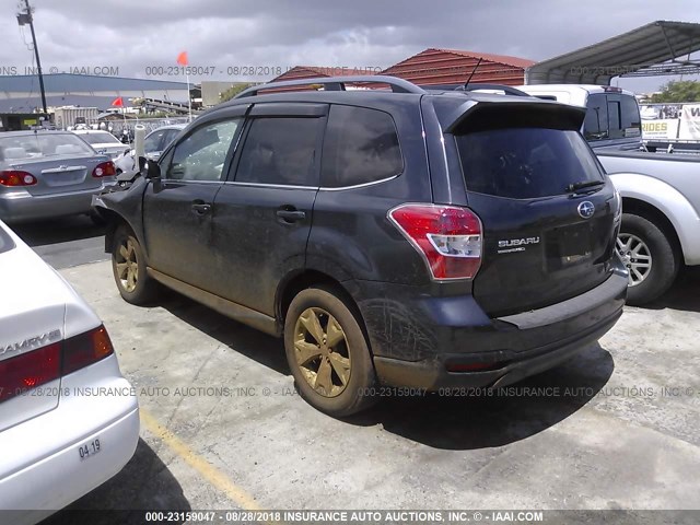 JF2SJAHC5FH522872 - 2015 SUBARU FORESTER 2.5I LIMITED GRAY photo 3