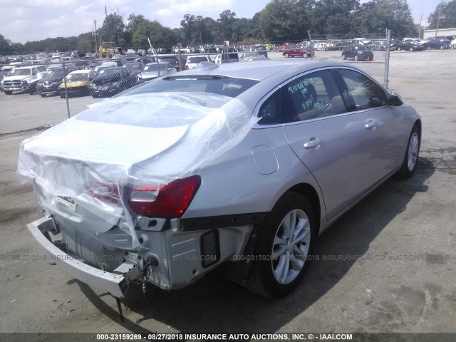 1G1ZE5ST3HF214365 - 2017 CHEVROLET MALIBU LT SILVER photo 4