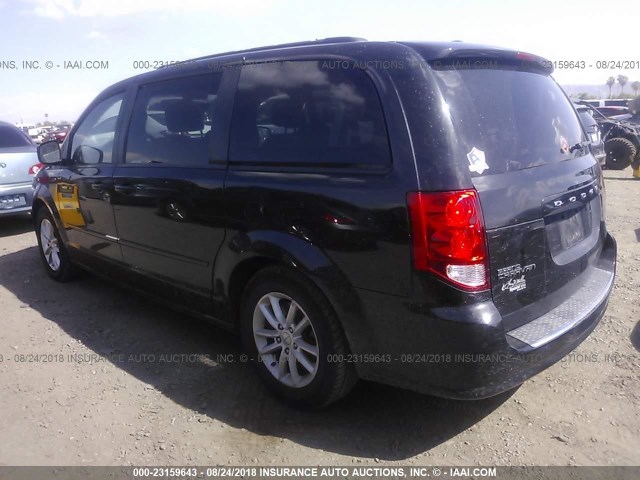 2C4RDGCG3GR249468 - 2016 DODGE GRAND CARAVAN SXT BLACK photo 3