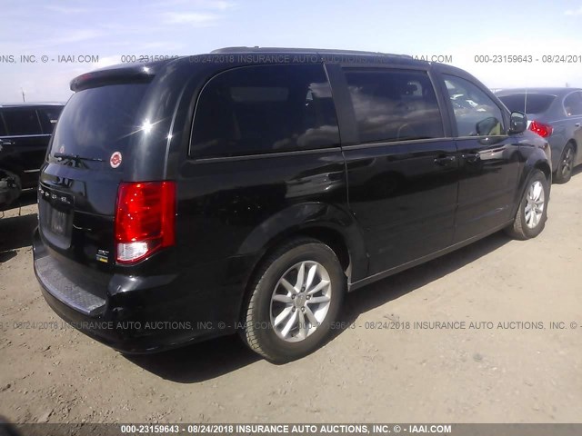 2C4RDGCG3GR249468 - 2016 DODGE GRAND CARAVAN SXT BLACK photo 4