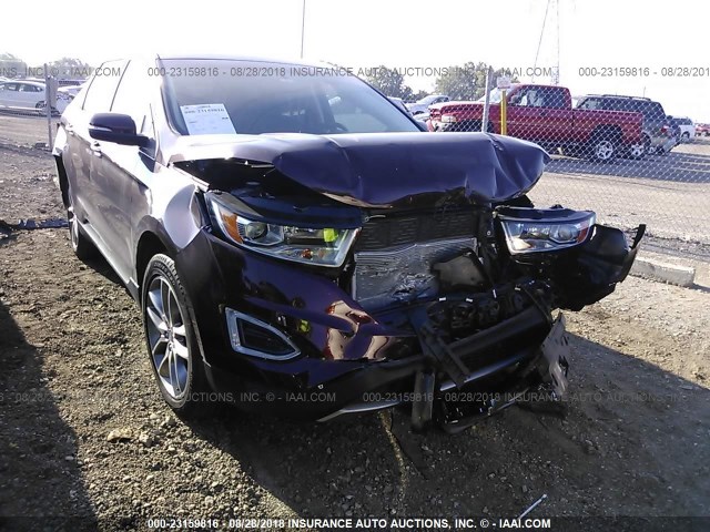 2FMPK4K89HBB72908 - 2017 FORD EDGE TITANIUM BURGUNDY photo 6