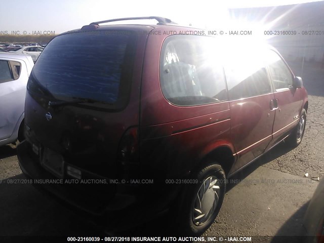 4N2DN11W7RD829954 - 1994 NISSAN QUEST XE/GXE RED photo 4