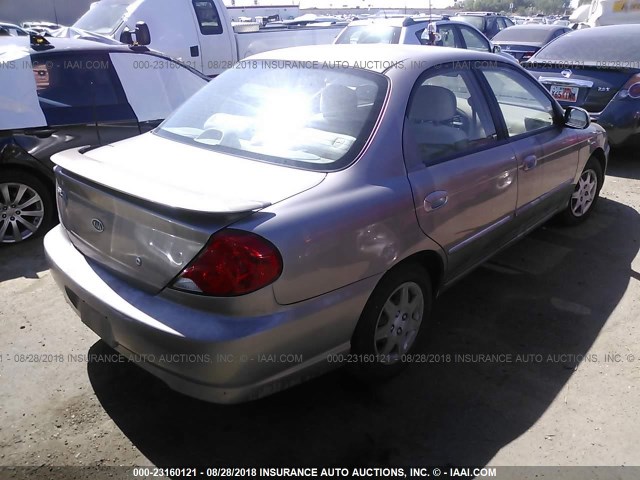 KNAFB121835288080 - 2003 KIA SPECTRA LS GOLD photo 4