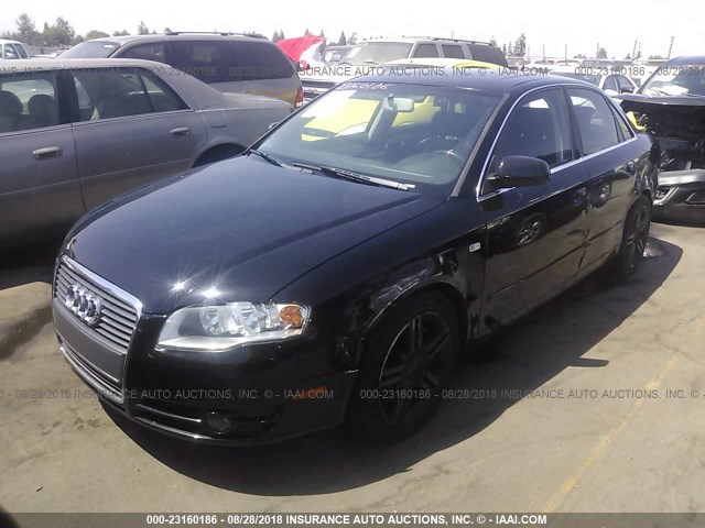 WAUAF78EX7A054144 - 2007 AUDI A4 2/TURBO BLACK photo 2