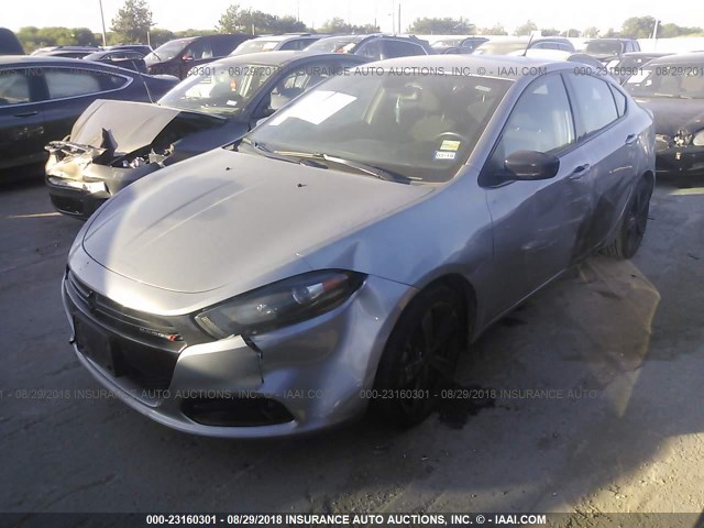 1C3CDFBB1FD159912 - 2015 DODGE DART SXT GRAY photo 2