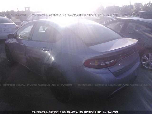 1C3CDFBB1FD159912 - 2015 DODGE DART SXT GRAY photo 3