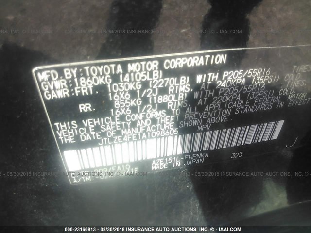 JTLZE4FE1A1098605 - 2010 TOYOTA SCION XB Qara foto 9