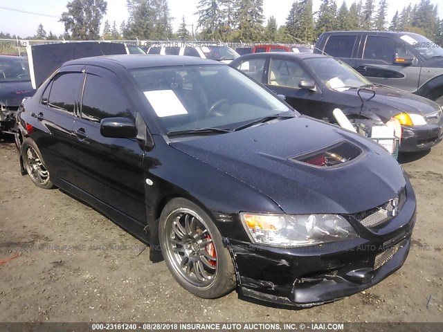 JA3AH86C86U063912 - 2006 MITSUBISHI LANCER EVOLUTION BLACK photo 1