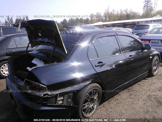 JA3AH86C86U063912 - 2006 MITSUBISHI LANCER EVOLUTION BLACK photo 4