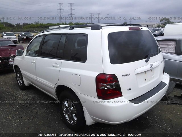 JTEGP21A640004682 - 2004 TOYOTA HIGHLANDER LIMITED WHITE photo 3