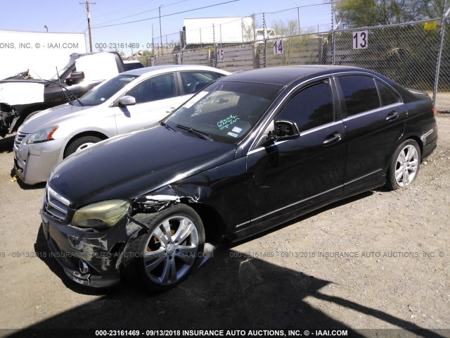 WDDGF56X08F042259 - 2008 MERCEDES-BENZ C 350 BLACK photo 2