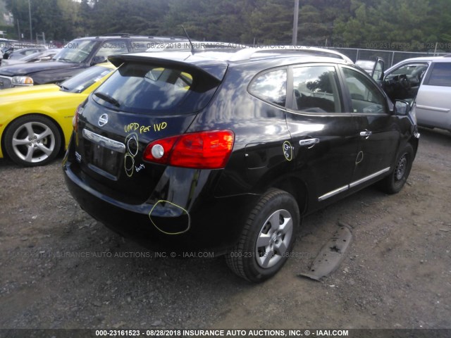 JN8AS5MT8EW615677 - 2014 NISSAN ROGUE SELECT S BLACK photo 4