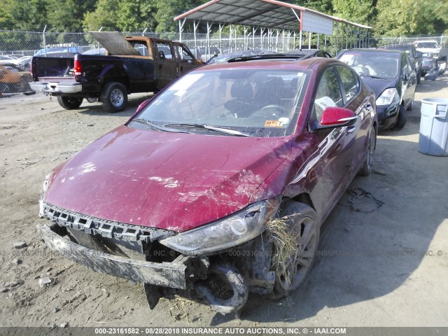 KMHD84LF7HU358455 - 2017 HYUNDAI ELANTRA SE/VALUE/LIMITED RED photo 2