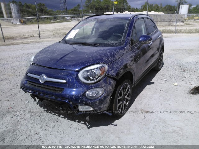 ZFBCFXCB3HP625497 - 2017 FIAT 500X BLUE photo 2