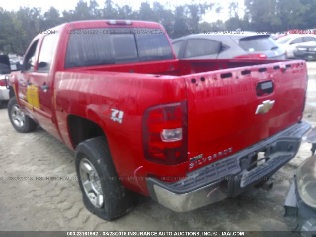 3GCRKSE3XAG109627 - 2010 CHEVROLET SILVERADO K1500 LT RED photo 3