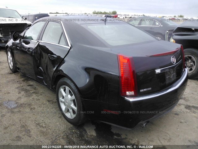 1G6DR57V680181903 - 2008 CADILLAC CTS HI FEATURE V6 BLACK photo 3