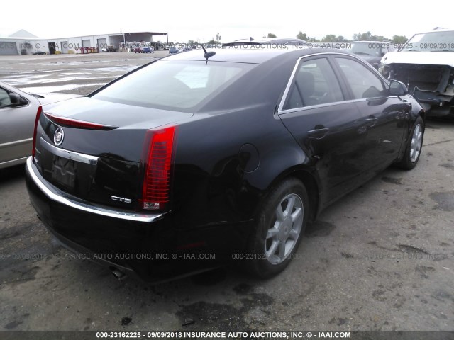 1G6DR57V680181903 - 2008 CADILLAC CTS HI FEATURE V6 BLACK photo 4