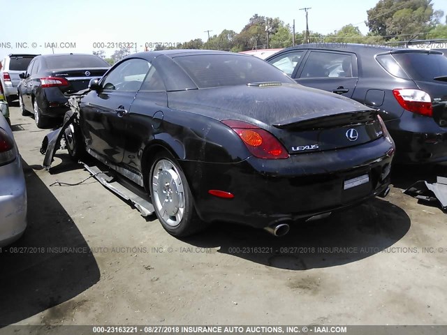 JTHFN48Y640053626 - 2004 LEXUS SC 430 BLACK photo 3