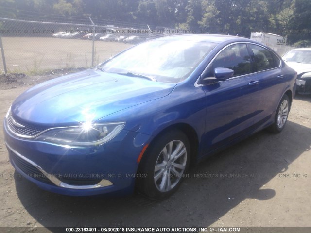 1C3CCCAB4FN632523 - 2015 CHRYSLER 200 LIMITED BLUE photo 2