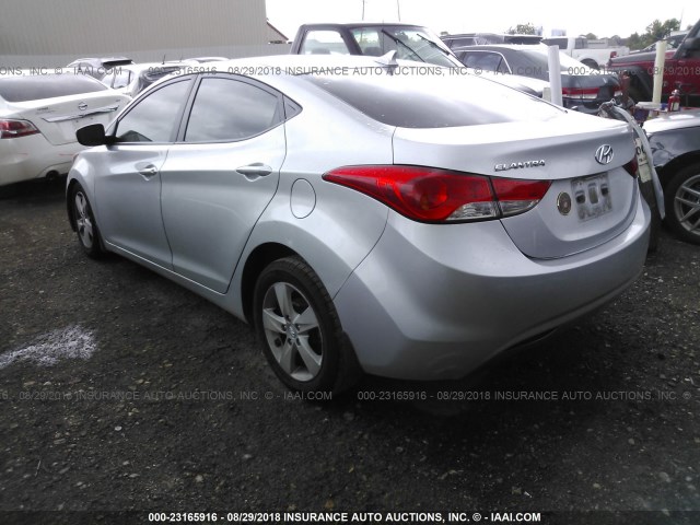 5NPDH4AE4DH253214 - 2013 HYUNDAI ELANTRA GLS/LIMITED SILVER photo 3