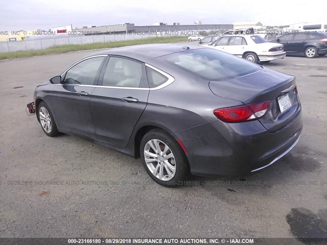 1C3CCCAB8FN504642 - 2015 CHRYSLER 200 GRAY photo 3