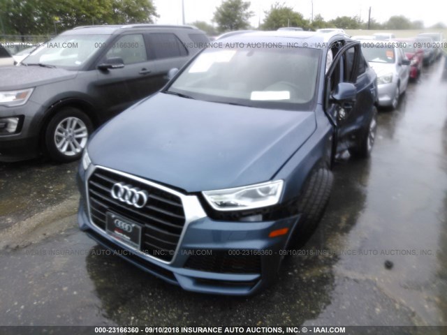 WA1BCCFS8JR026301 - 2018 AUDI Q3 PREMIUM BLUE photo 2