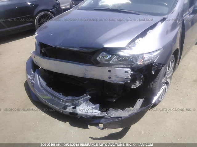 19XFB2F91EE250495 - 2014 HONDA CIVIC EXL GRAY photo 6