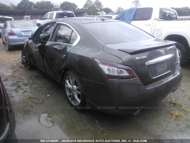 1N4AA5AP6CC839492 - 2012 NISSAN MAXIMA S/SV BROWN photo 3