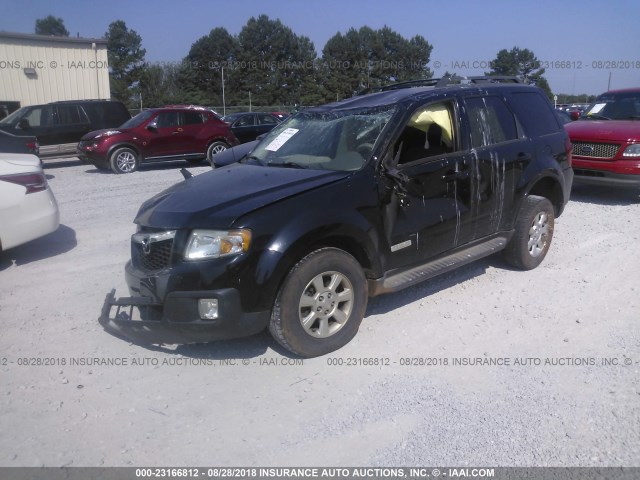 4F2CZ06148KM19908 - 2008 MAZDA TRIBUTE S BLACK photo 2