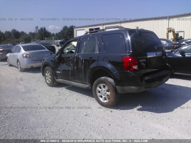 4F2CZ06148KM19908 - 2008 MAZDA TRIBUTE S BLACK photo 3