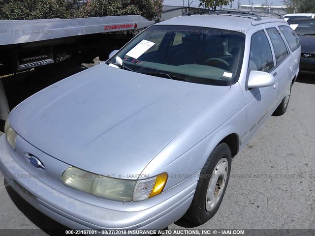 1FALP5743SG222627 - 1995 FORD TAURUS GL Light Blue photo 2