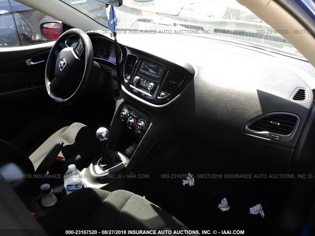 1C3CDFAA2DD292457 - 2013 DODGE DART SE/AERO BLUE photo 5