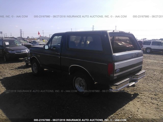 1FMEU15H5NLA70254 - 1992 FORD BRONCO U100 GREEN photo 3