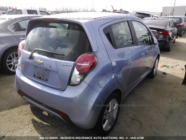 KL8CB6S93EC459110 - 2014 CHEVROLET SPARK LS BLUE photo 4