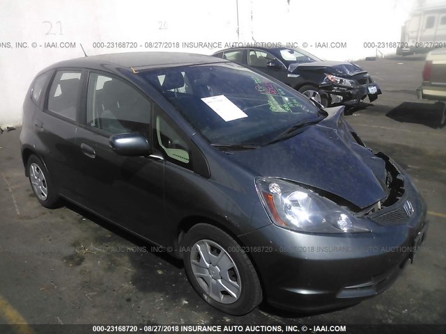 JHMGE8H30DC026856 - 2013 HONDA FIT GRAY photo 1