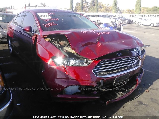 3FA6P0G78GR225176 - 2016 FORD FUSION S RED photo 1