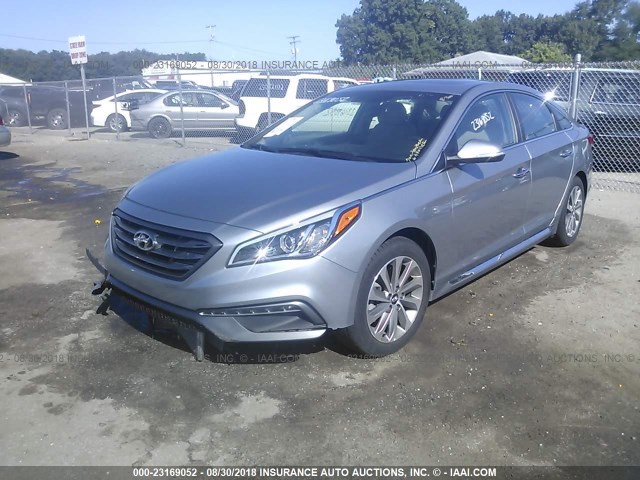 5NPE34AF4HH594887 - 2017 HYUNDAI SONATA SPORT/LIMITED GRAY photo 2