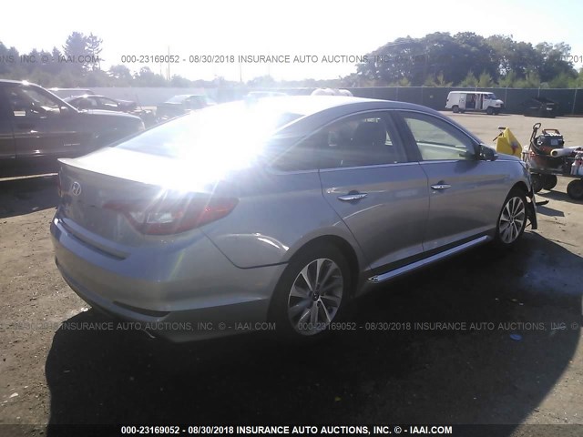 5NPE34AF4HH594887 - 2017 HYUNDAI SONATA SPORT/LIMITED GRAY photo 4