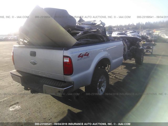 1FTWW31R48EA25053 - 2008 FORD F350 SRW SUPER DUTY SILVER photo 4