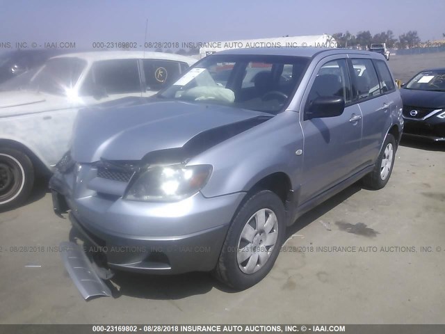 JA4LX31FX4U001520 - 2004 MITSUBISHI OUTLANDER LS GRAY photo 2