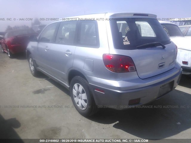 JA4LX31FX4U001520 - 2004 MITSUBISHI OUTLANDER LS GRAY photo 3