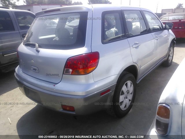 JA4LX31FX4U001520 - 2004 MITSUBISHI OUTLANDER LS GRAY photo 4