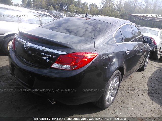 2G4GS5EV6D9202777 - 2013 BUICK REGAL PREMIUM BLACK photo 4