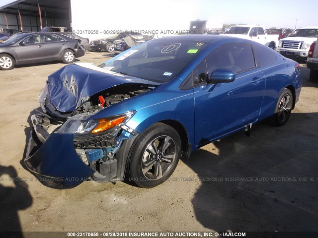 2HGFG3B83FH531192 - 2015 HONDA CIVIC EX BLUE photo 2