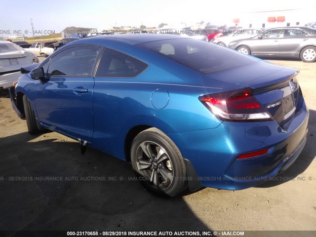 2HGFG3B83FH531192 - 2015 HONDA CIVIC EX BLUE photo 3