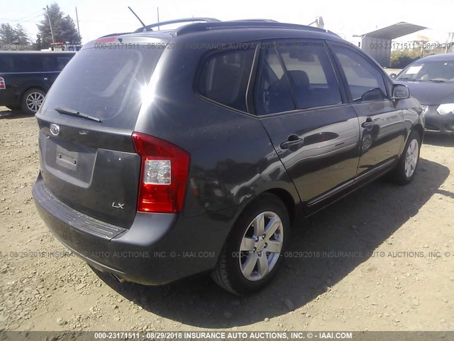 KNAFG525177079530 - 2007 KIA RONDO LX/EX GRAY photo 4