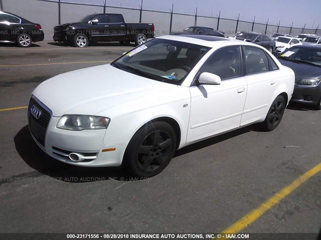 WAUDF68E15A506342 - 2005 AUDI A4 2.0T QUATTRO WHITE photo 2