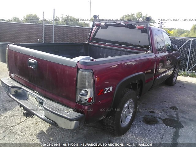 2GTEK19T841144344 - 2004 GMC NEW SIERRA K1500 RED photo 4