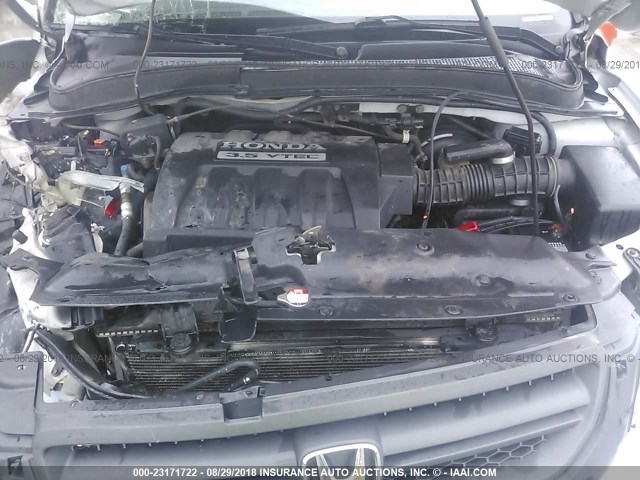 5FNYF18535B049421 - 2005 HONDA PILOT SILVER photo 10